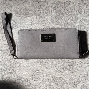 Michael Kors Silver Wristlet Clutch